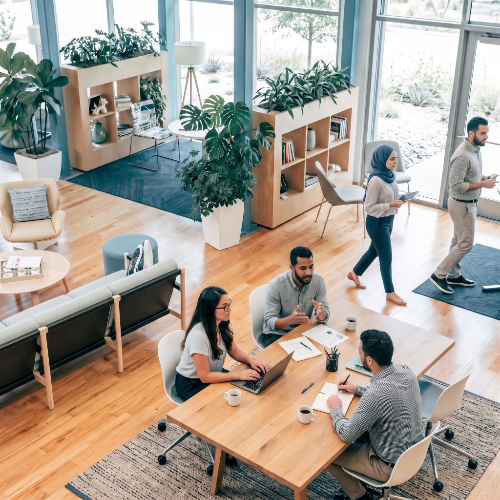 Réunion d'équipe dans un espace de travail